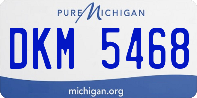 MI license plate DKM5468