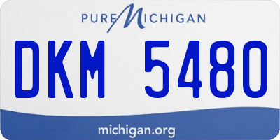 MI license plate DKM5480