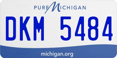 MI license plate DKM5484