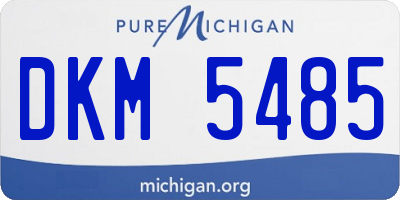MI license plate DKM5485