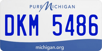 MI license plate DKM5486