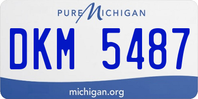 MI license plate DKM5487