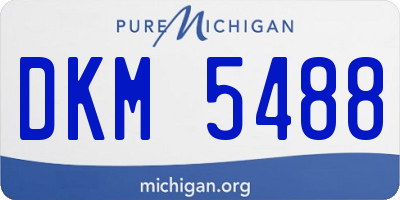 MI license plate DKM5488