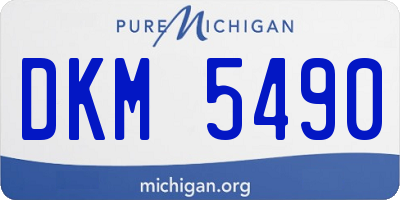 MI license plate DKM5490