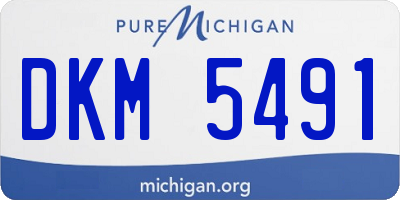 MI license plate DKM5491