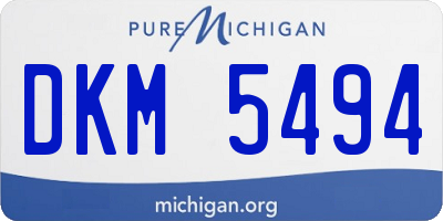 MI license plate DKM5494
