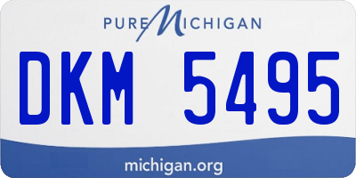 MI license plate DKM5495
