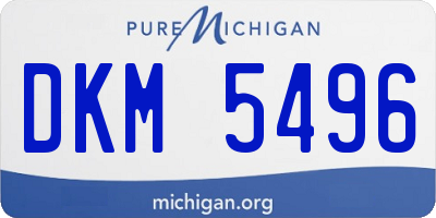 MI license plate DKM5496