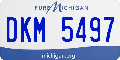 MI license plate DKM5497