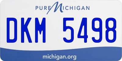 MI license plate DKM5498