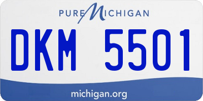 MI license plate DKM5501