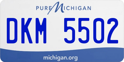 MI license plate DKM5502