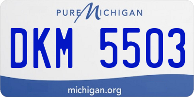 MI license plate DKM5503