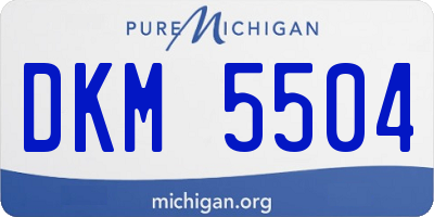 MI license plate DKM5504