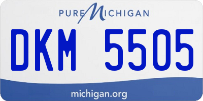 MI license plate DKM5505