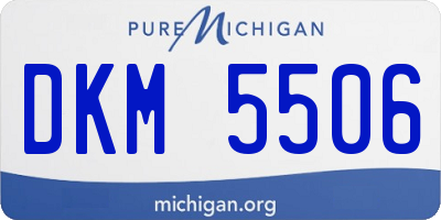 MI license plate DKM5506