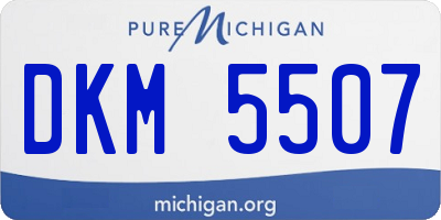 MI license plate DKM5507