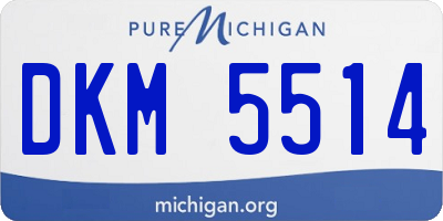 MI license plate DKM5514