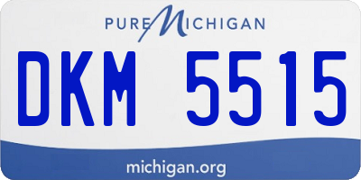 MI license plate DKM5515
