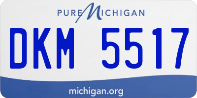 MI license plate DKM5517