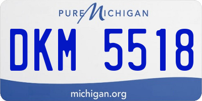 MI license plate DKM5518