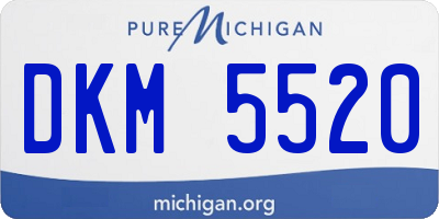 MI license plate DKM5520