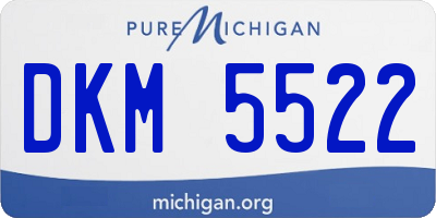 MI license plate DKM5522