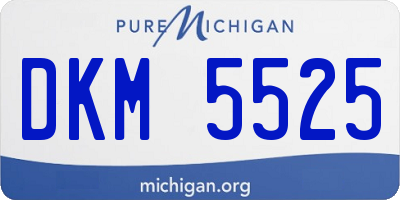 MI license plate DKM5525