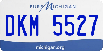 MI license plate DKM5527