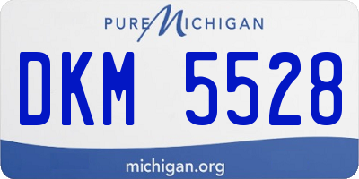 MI license plate DKM5528