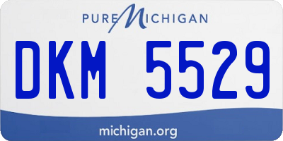 MI license plate DKM5529