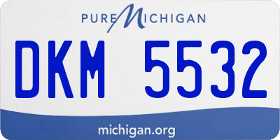 MI license plate DKM5532
