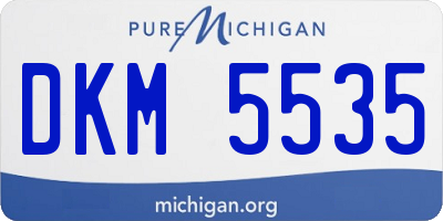 MI license plate DKM5535