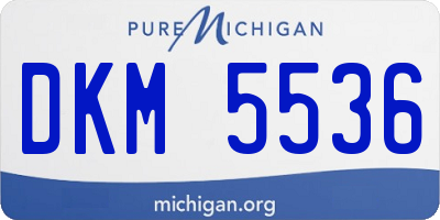 MI license plate DKM5536