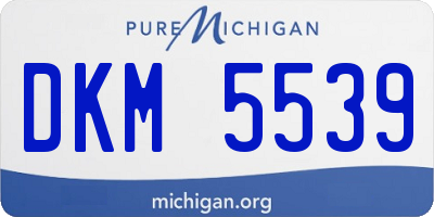 MI license plate DKM5539