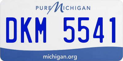 MI license plate DKM5541