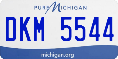 MI license plate DKM5544