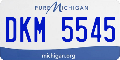 MI license plate DKM5545