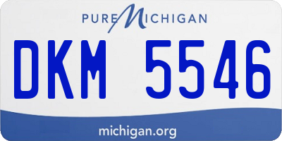 MI license plate DKM5546