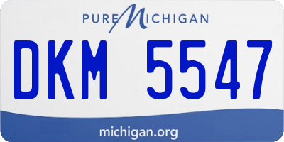 MI license plate DKM5547