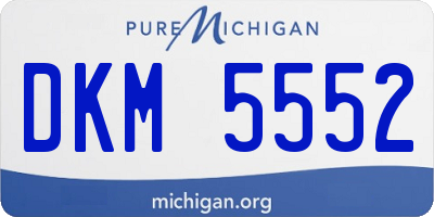 MI license plate DKM5552