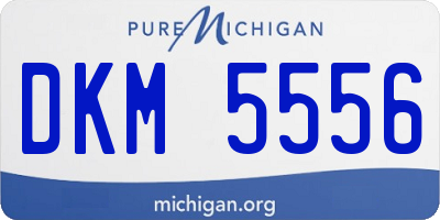MI license plate DKM5556