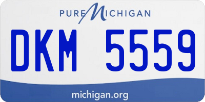 MI license plate DKM5559