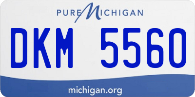 MI license plate DKM5560