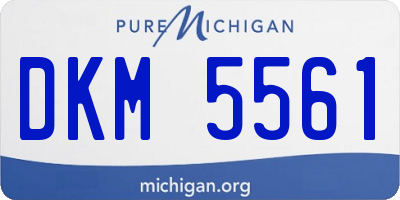 MI license plate DKM5561