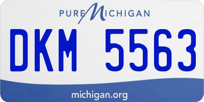 MI license plate DKM5563