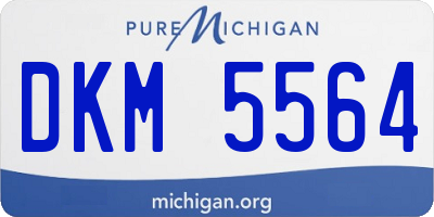 MI license plate DKM5564