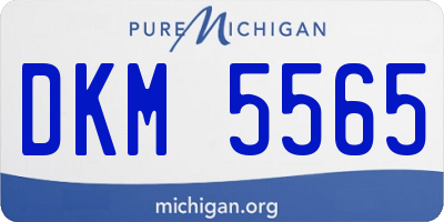 MI license plate DKM5565