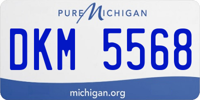 MI license plate DKM5568