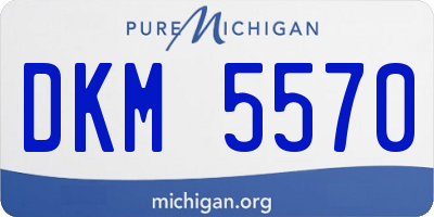 MI license plate DKM5570